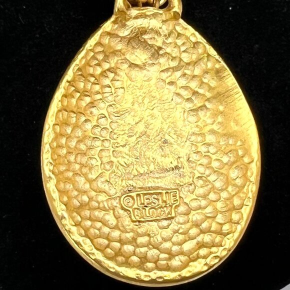 Leslie Block Gold Etruscan Necklace - Picture 4 of 6